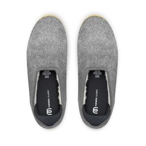 Mahabis Womens' wool felted lined classic gray slip on slippers